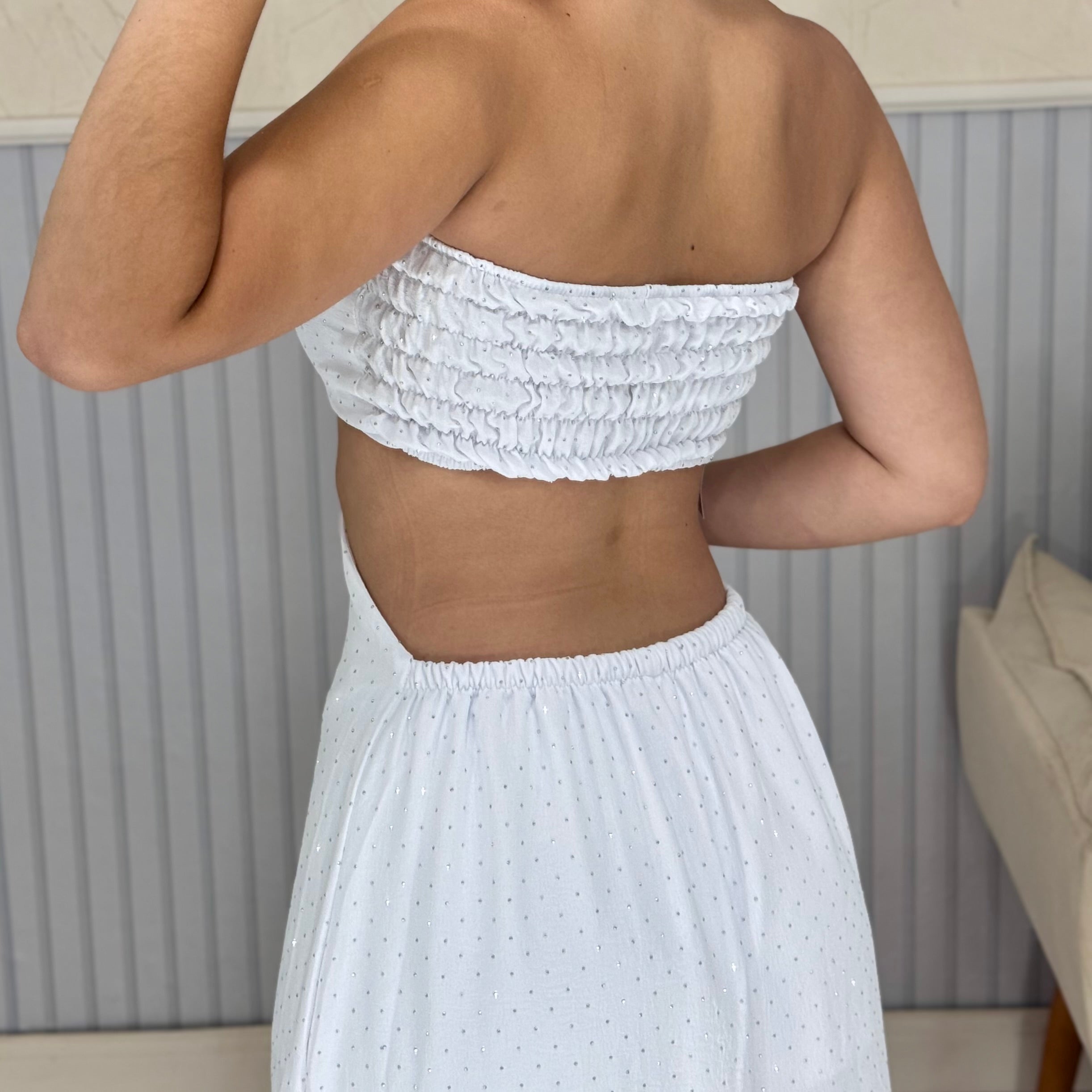 Vestido Longo Tomara Que Caia Strass Íris