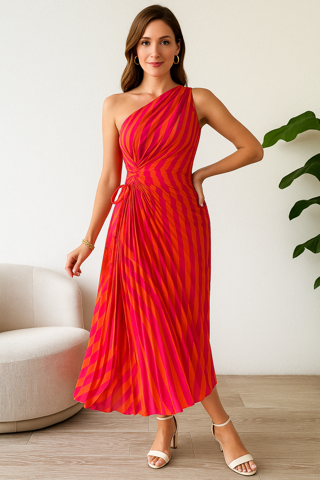 Vestido Midi Plissado