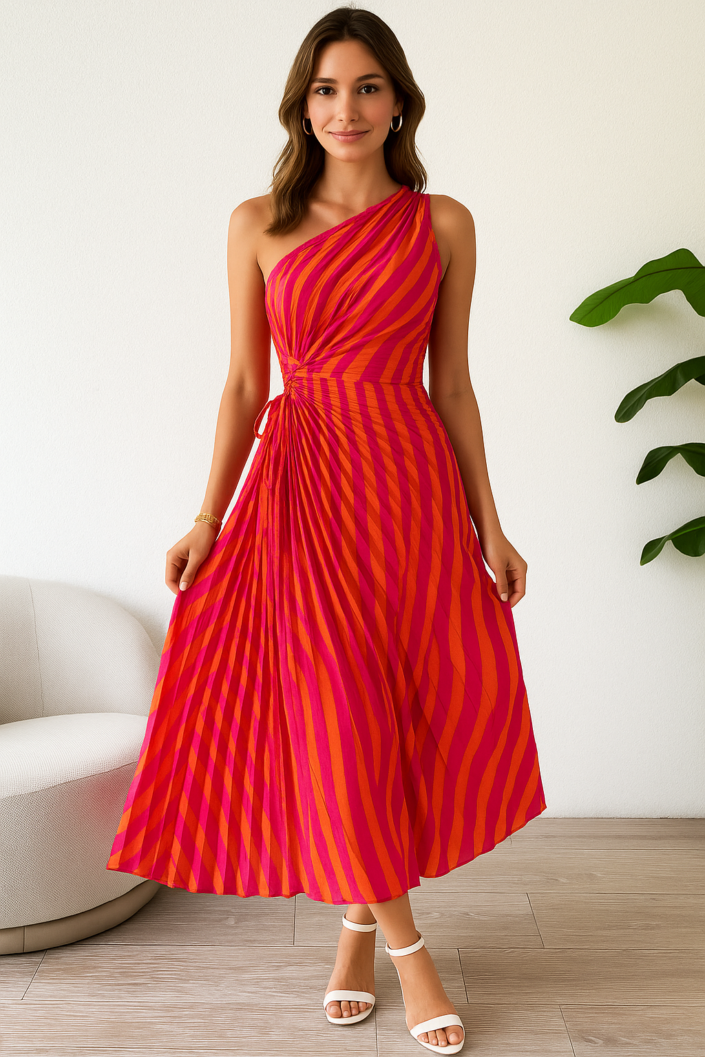 Vestido Midi Plissado