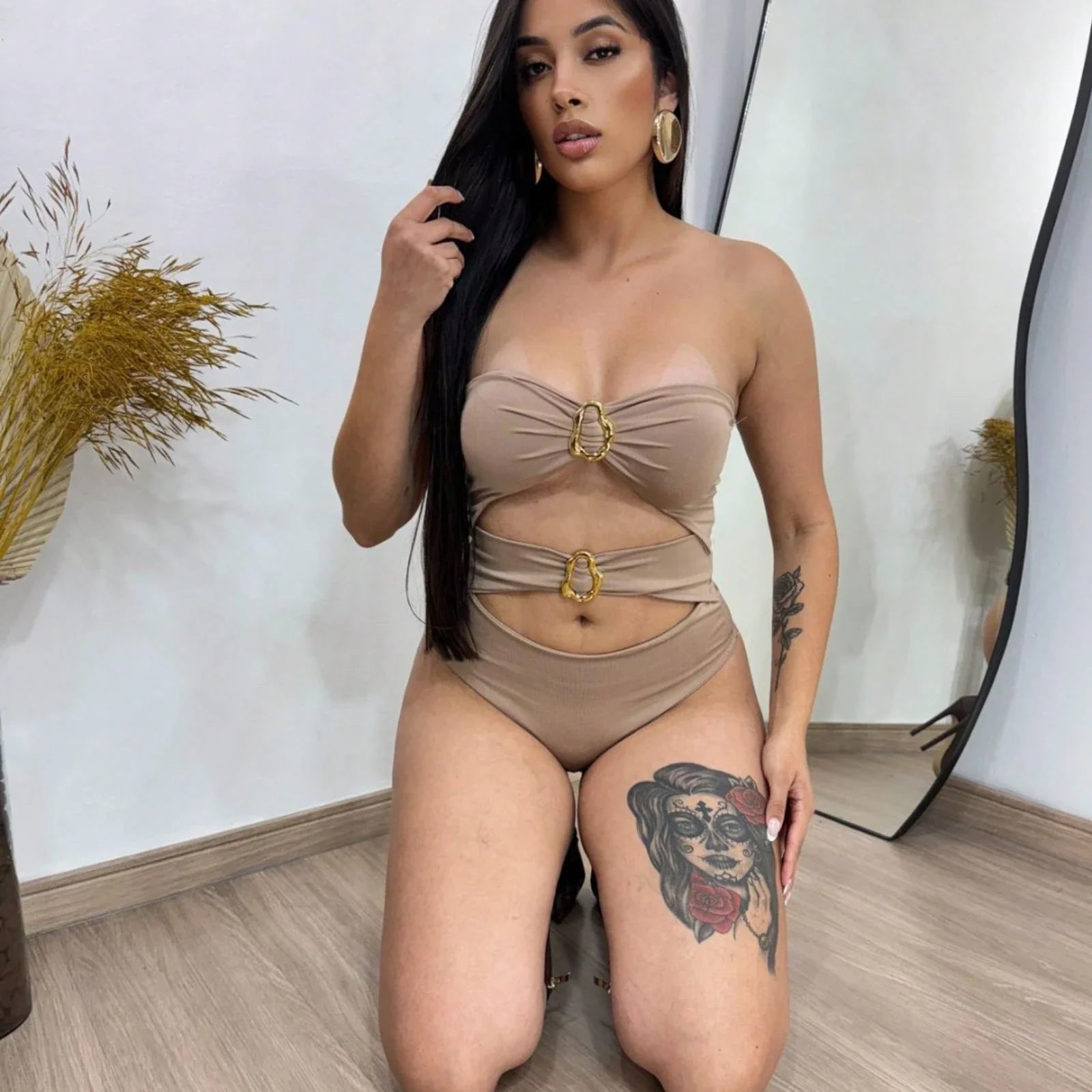 Maiô Feminino Vazado 2 em 1