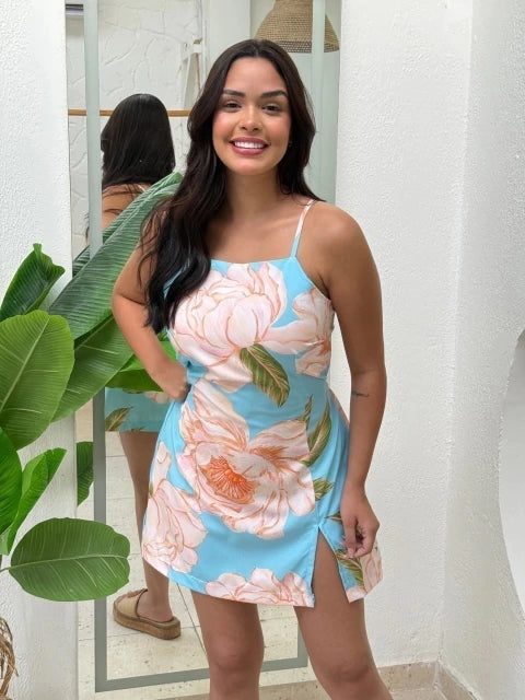 Vestido Helena - Floral Azul