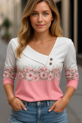 Blusa Meia Manga Floral