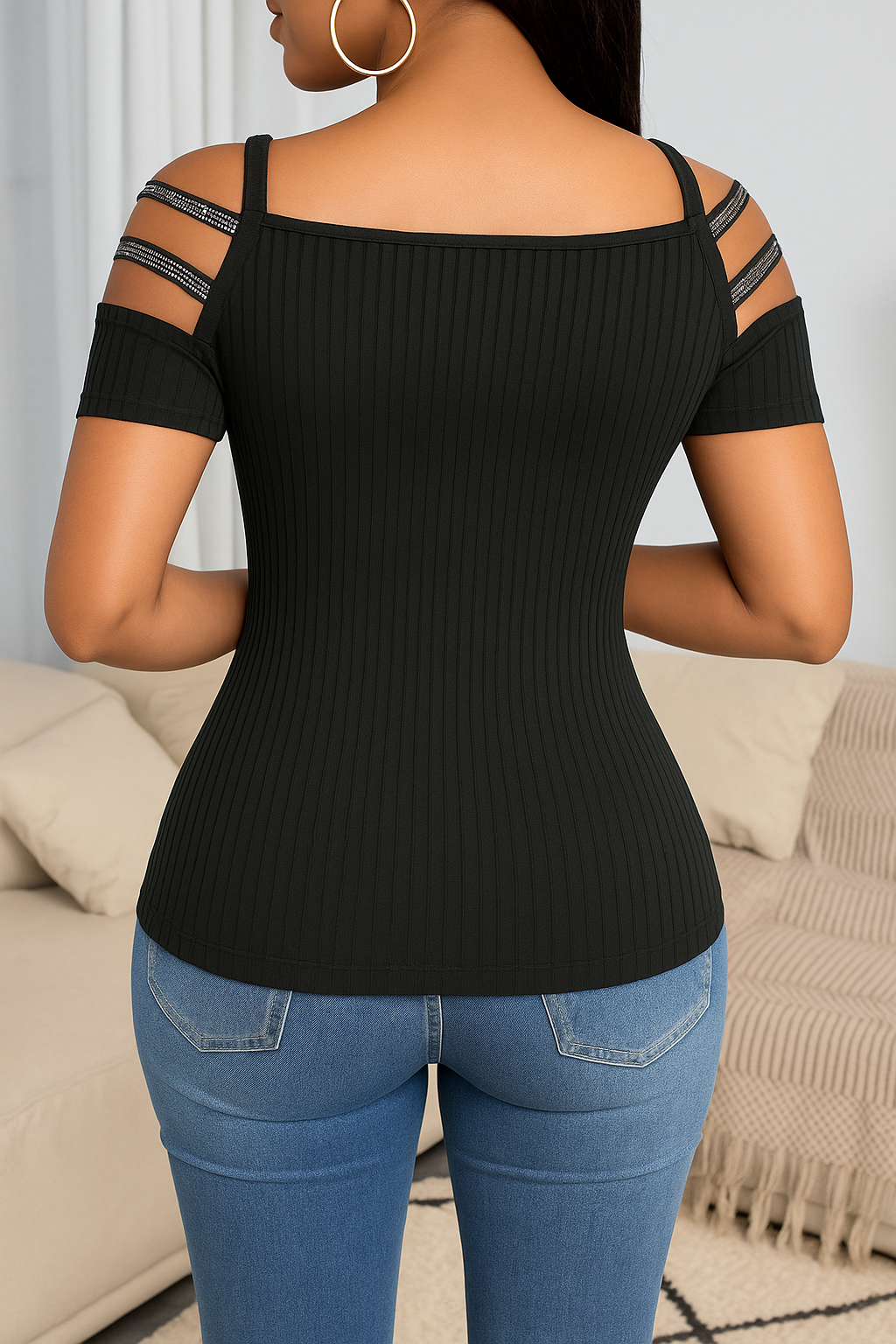 Blusa com Mangas Curtas Diva