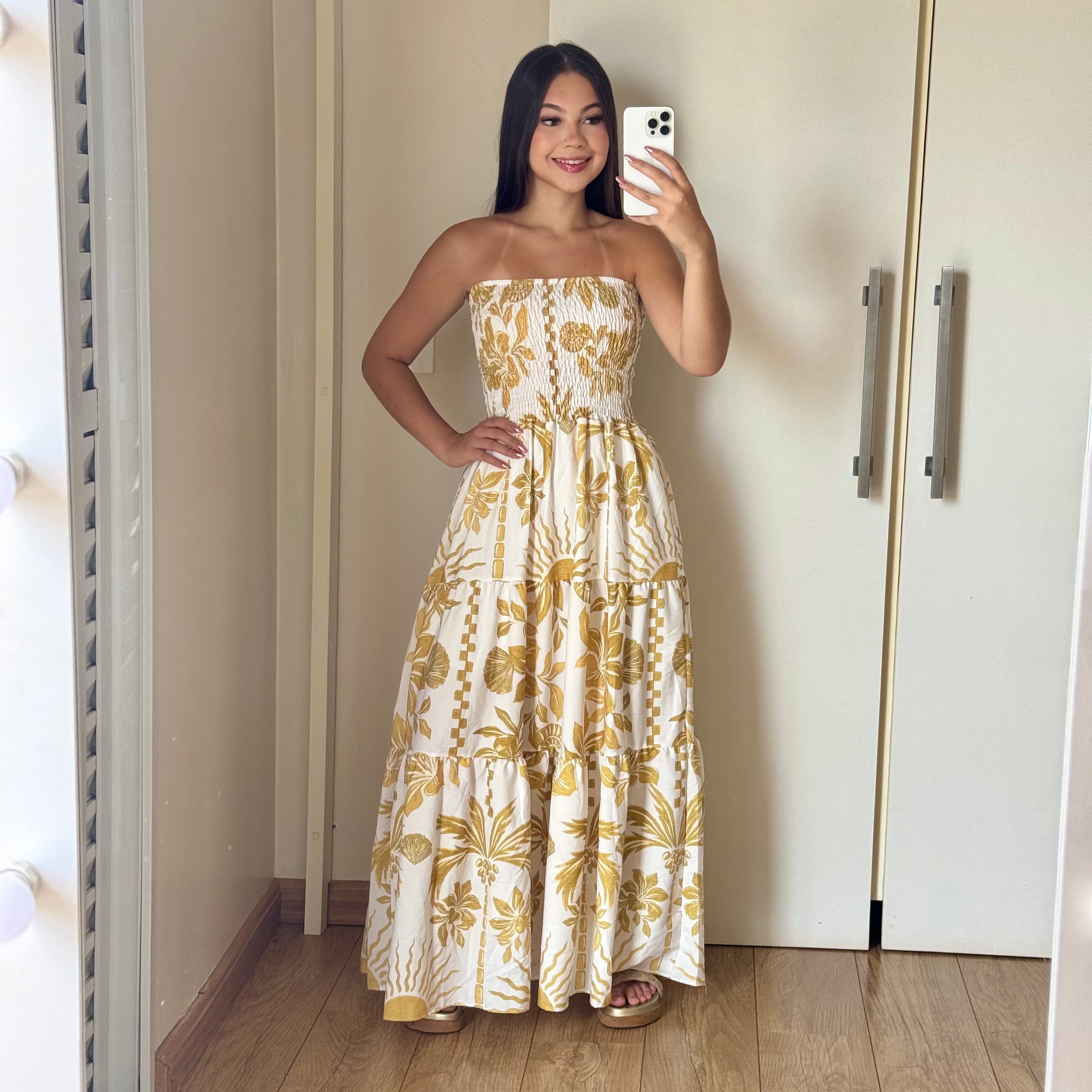 Vestido Longo Lastex Lauren