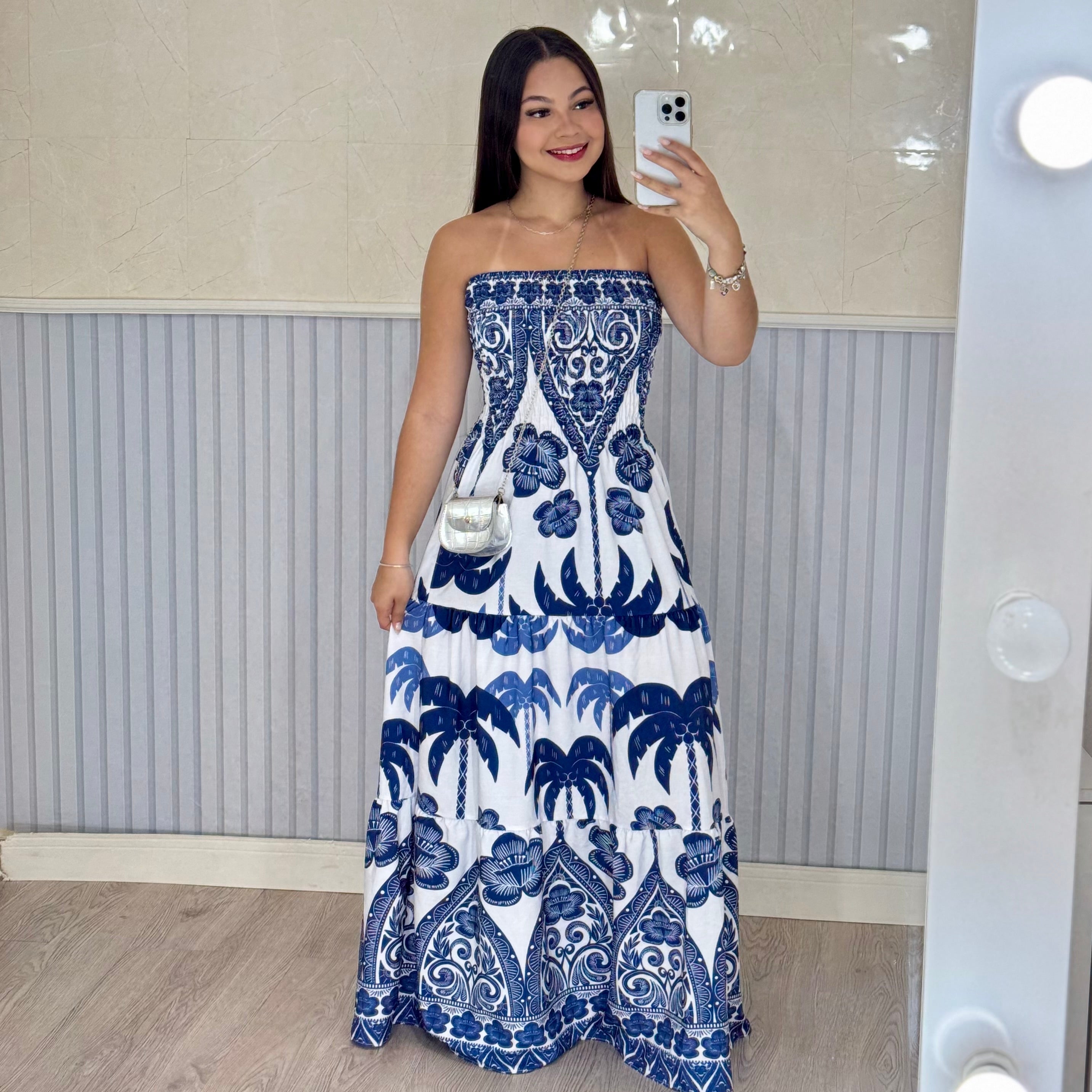 Vestido Longo Lastex Lauren