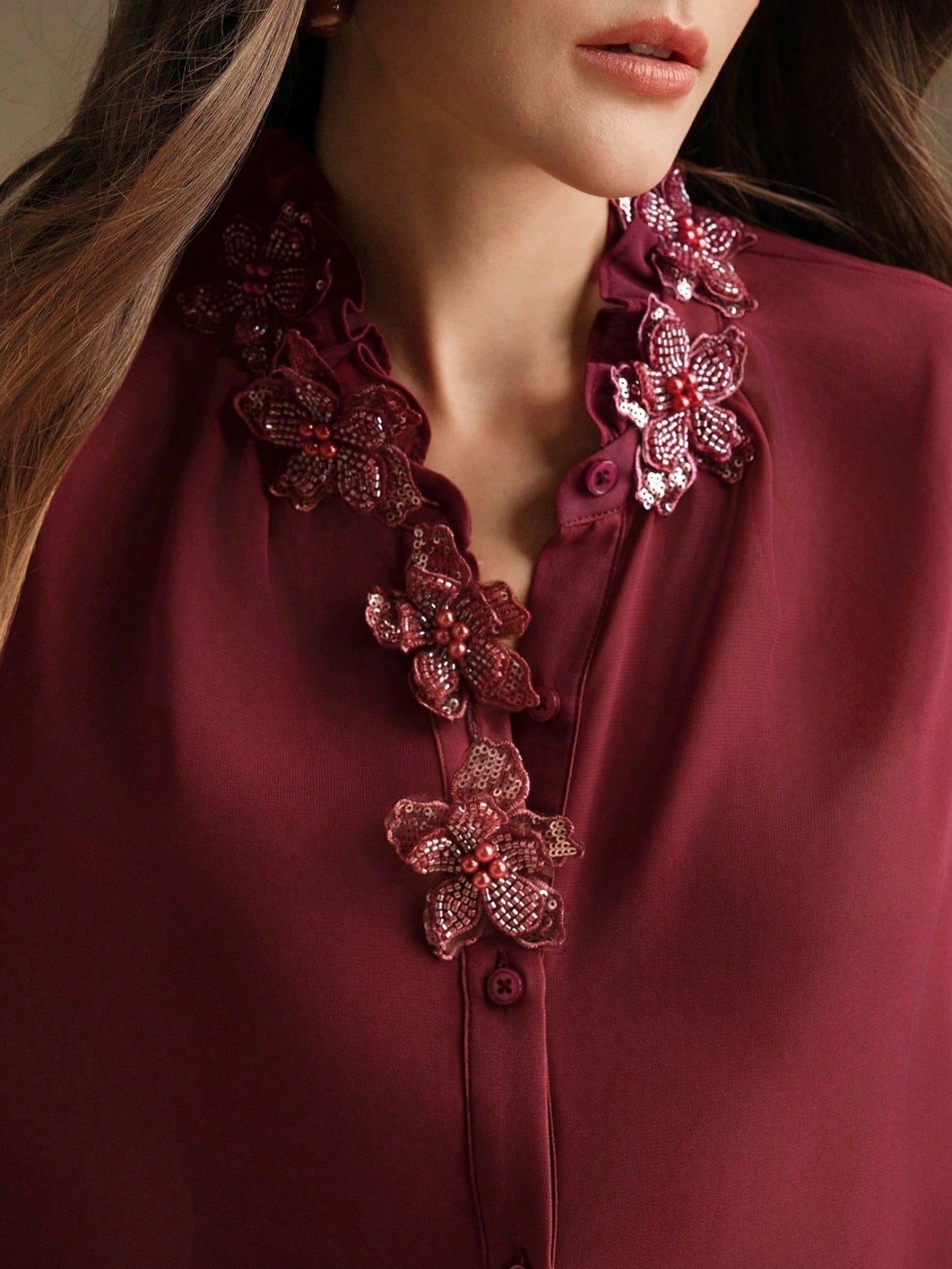 Camisa Manga Longa com Bordado Melissa