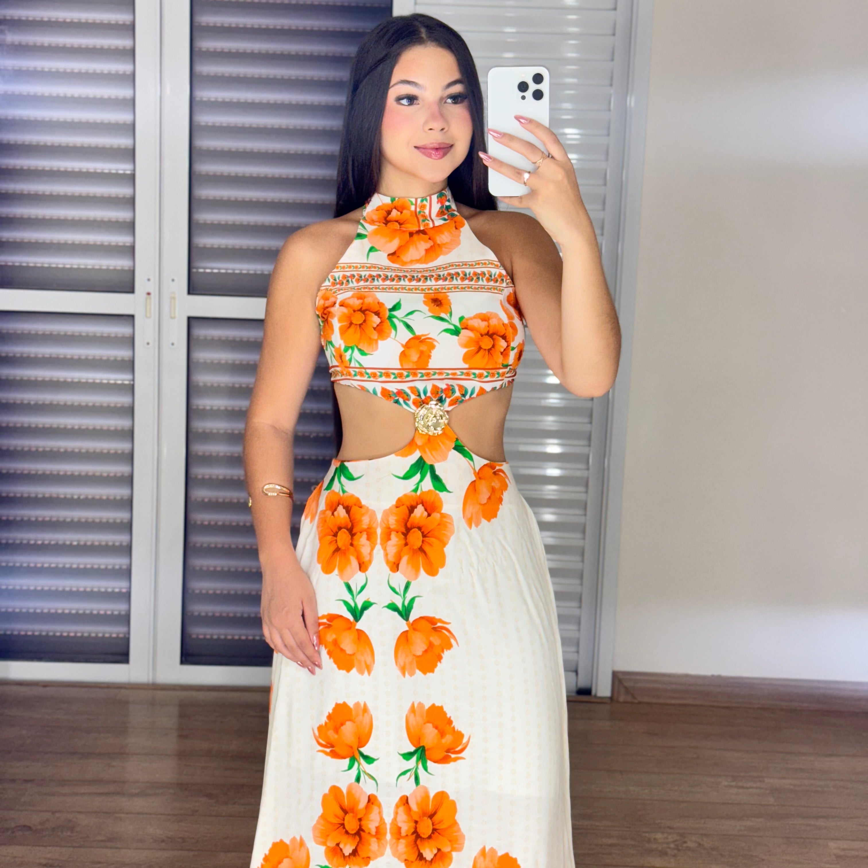 Vestido Longo Recorte Sophia