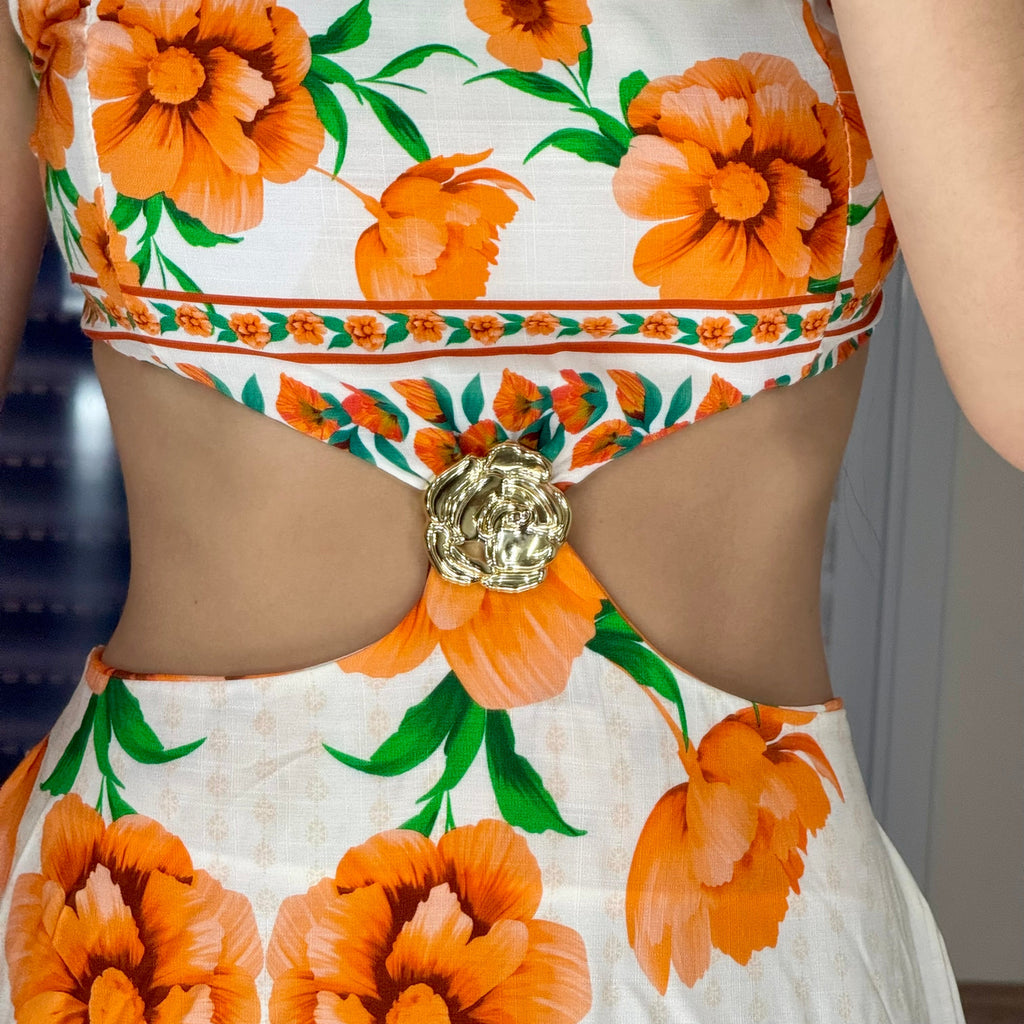 Vestido Longo Recorte Sophia