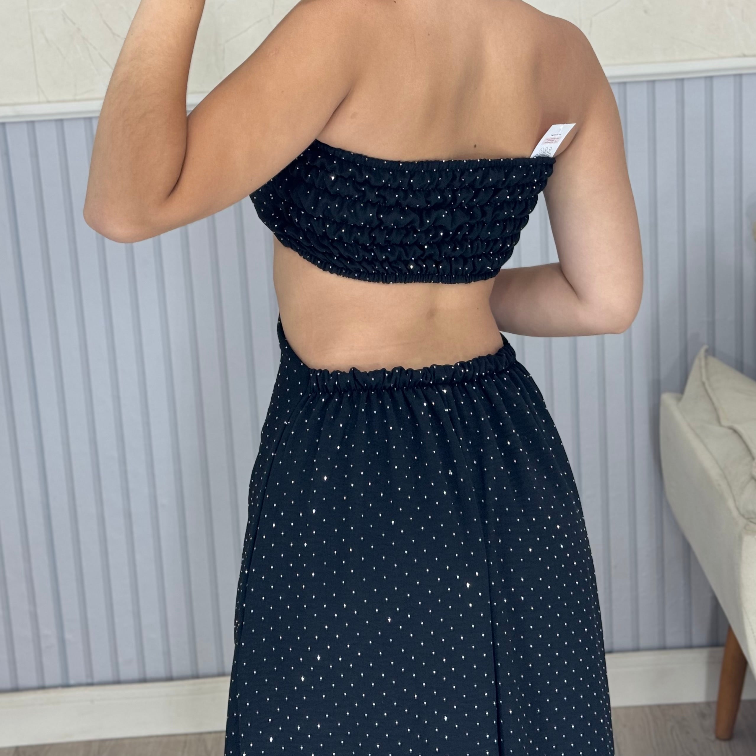 Vestido Longo Tomara Que Caia Strass Íris