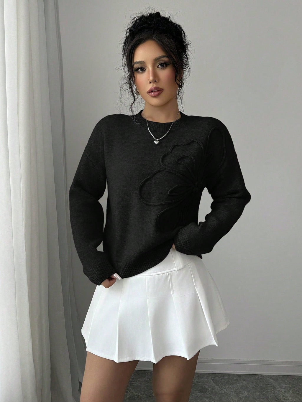 Blusa de Manga Longa Bordada Tereza