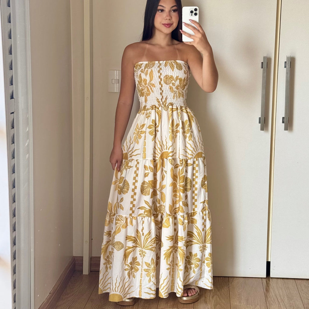 Vestido Longo Lastex Lauren