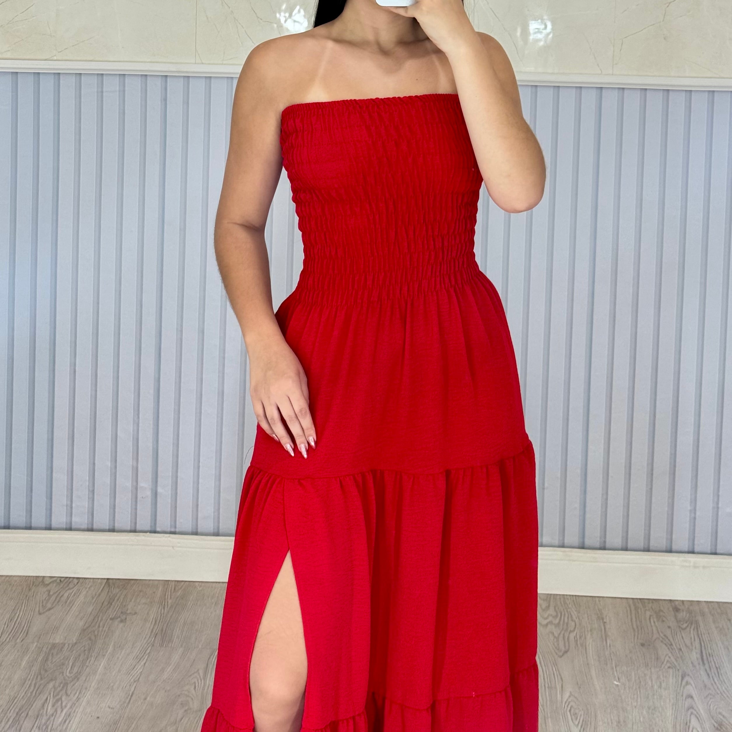 Vestido Longo Lastex Lauren