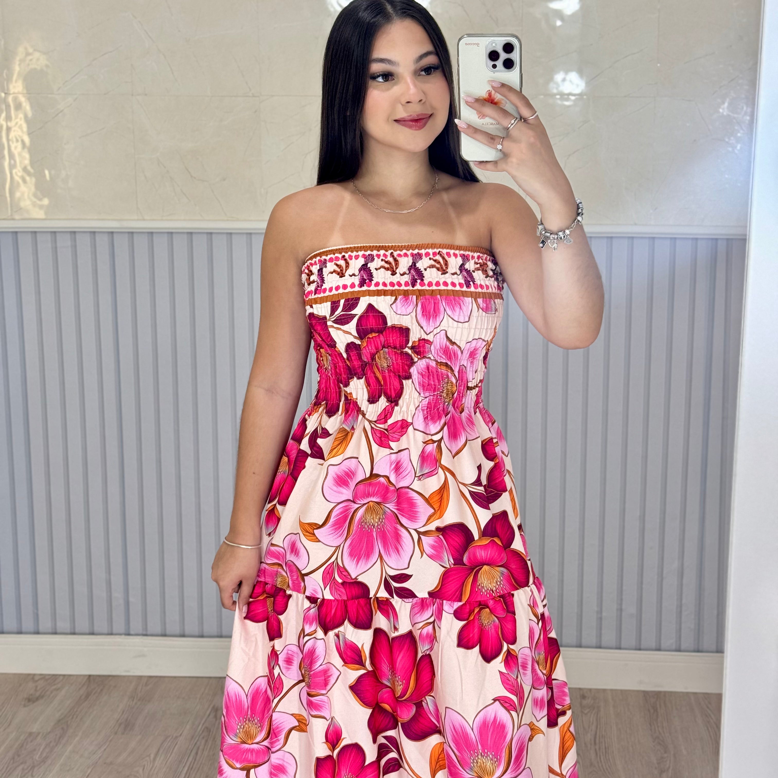 Vestido Longo Lastex Lauren