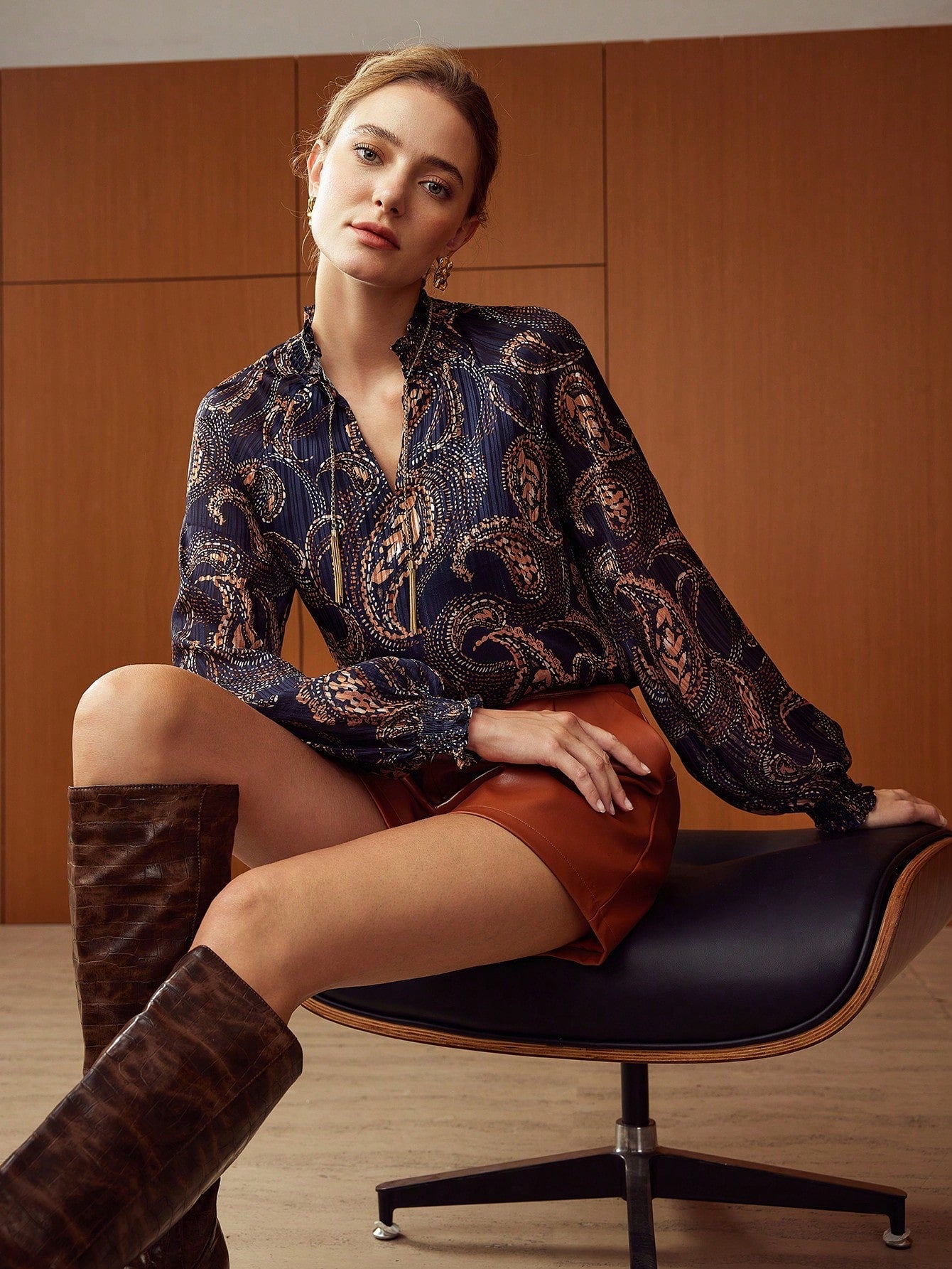 Blusa Feminina Boho Chic Manga Longa Patricia