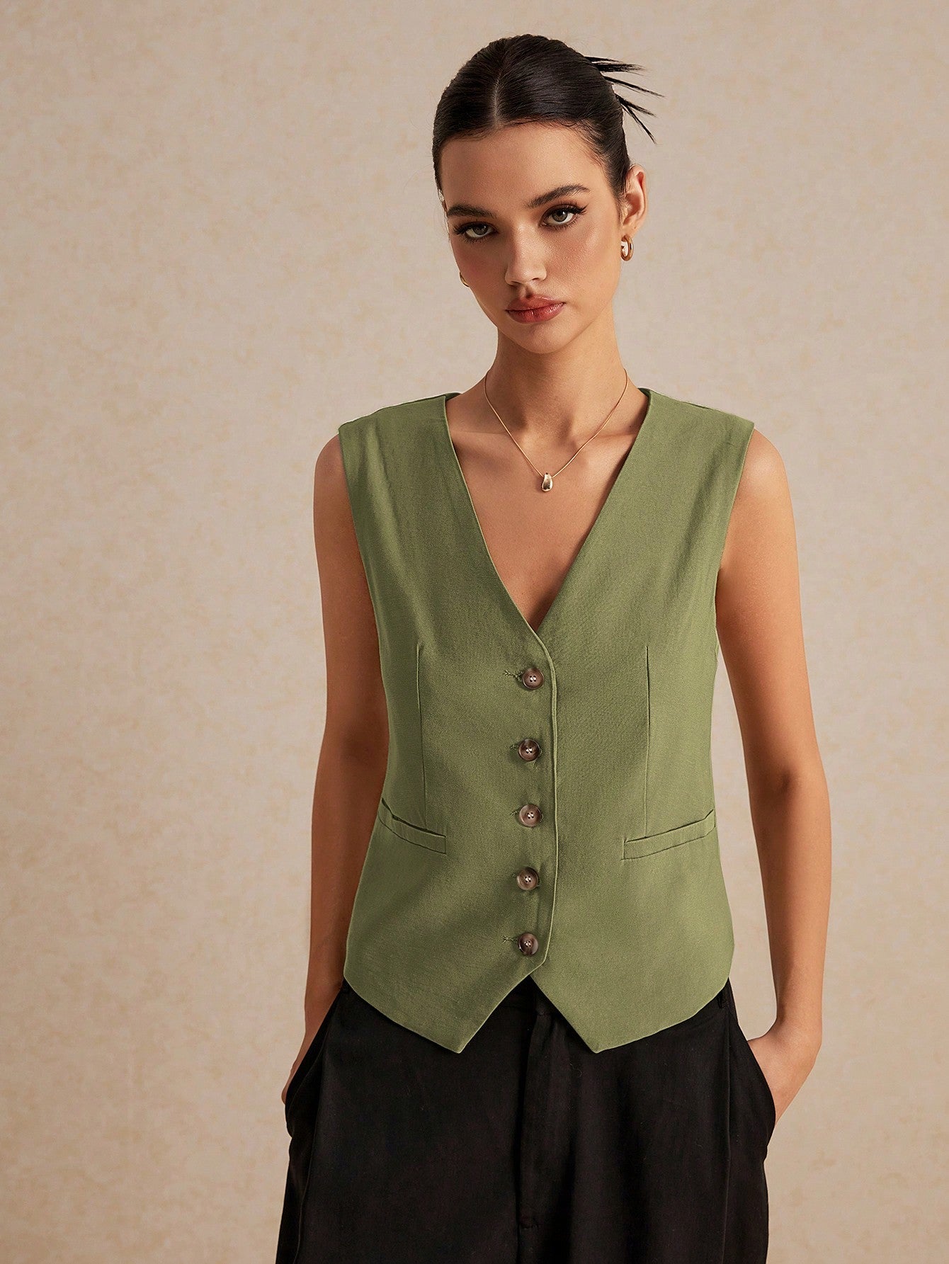 Blusa Colete de linho Francinne