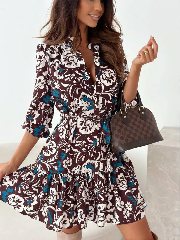 Vestido de Manga Comprida Boho Chic Sahara