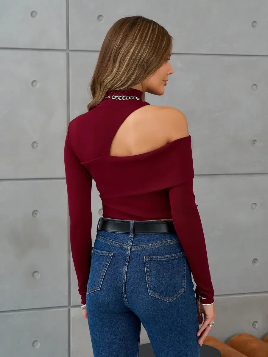 Blusa Manga Comprida com Detalhe no Ombro Ana