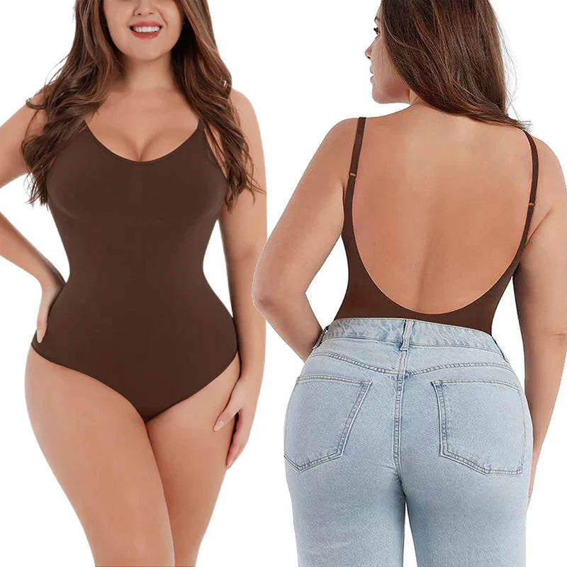 Body Modelador Slim - De Alças com Costas Aberta