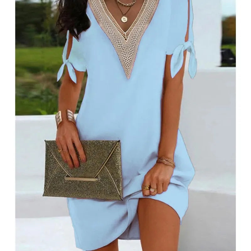 Vestido Feminino com Gola Detalhada Ana