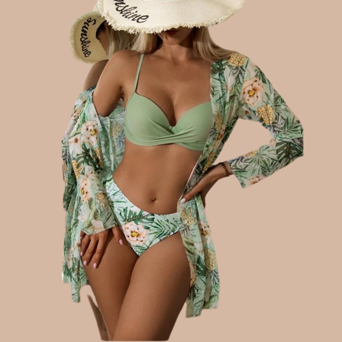 Biquíni Cintura Alta + Saída de Praia