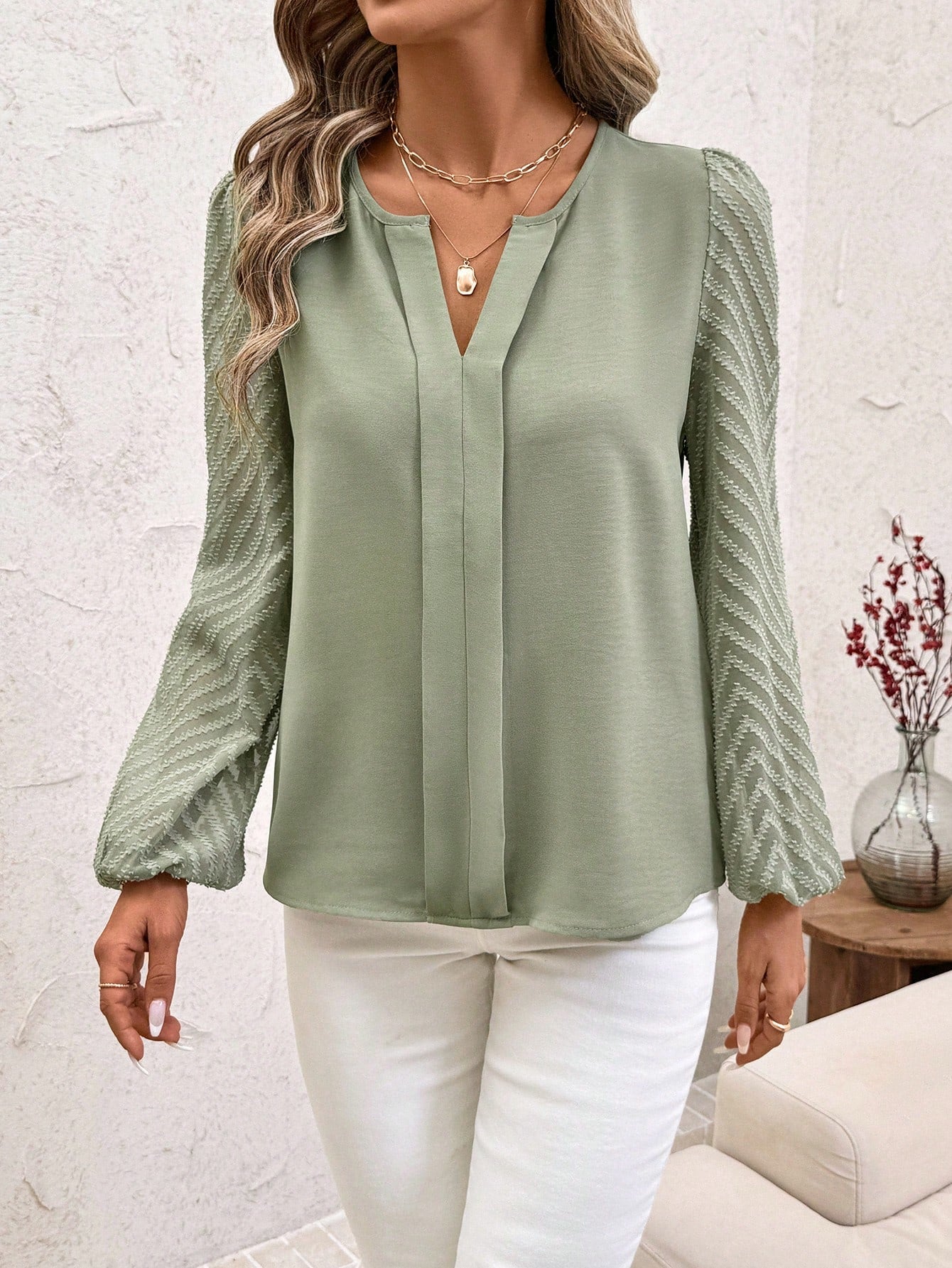 Blusa de Manga Comprida Junne