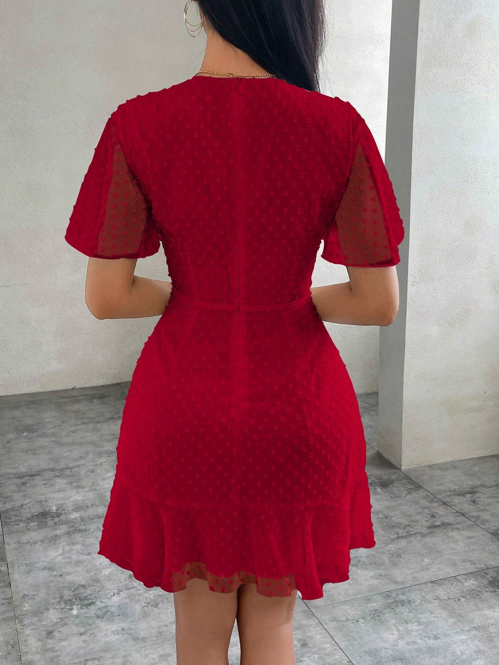 Vestido Deusa com Mangas de Babado