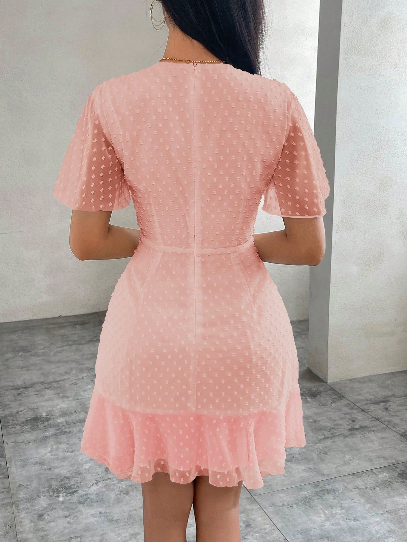 Vestido Deusa com Mangas de Babado