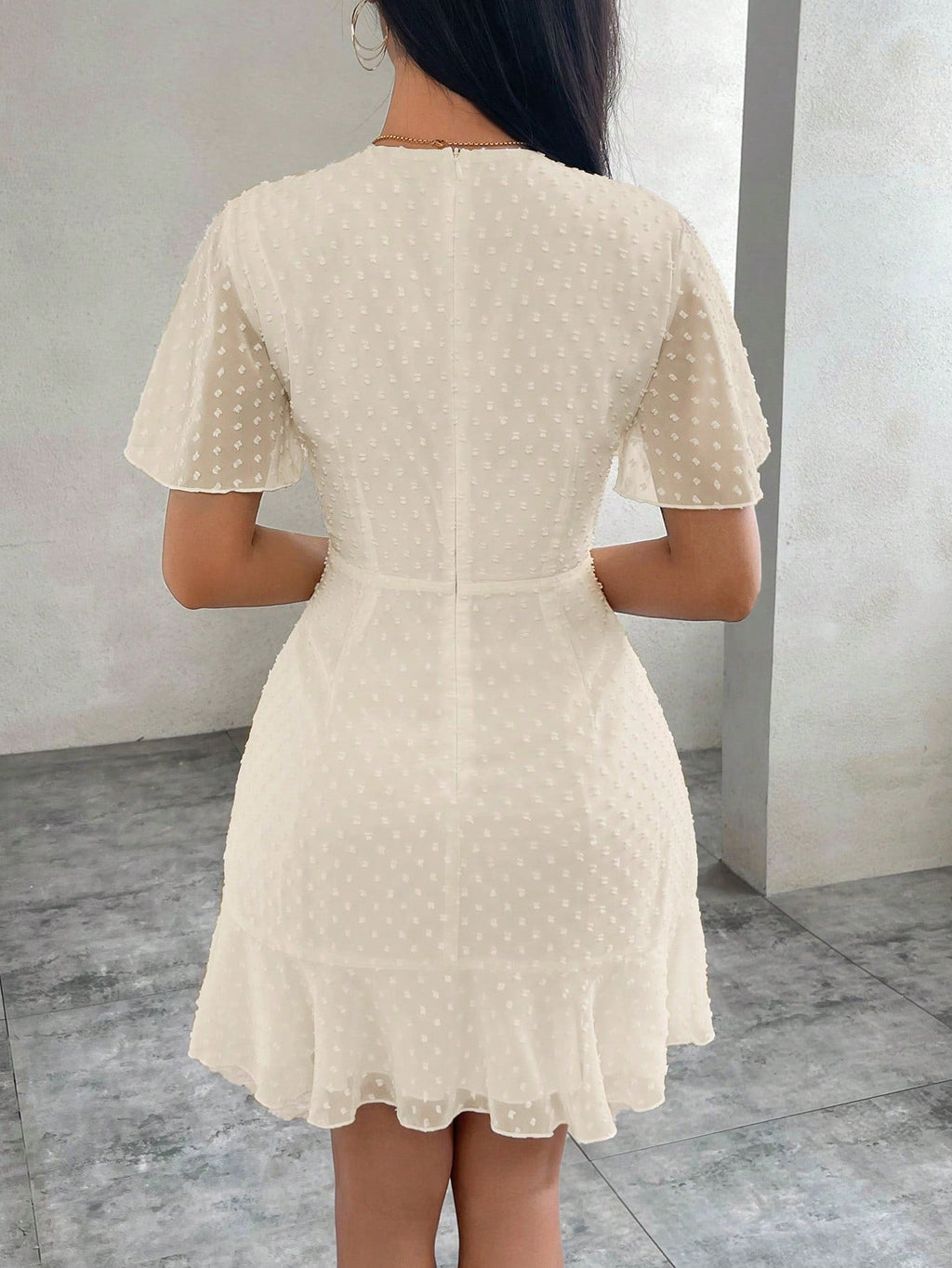 Vestido Deusa com Mangas de Babado