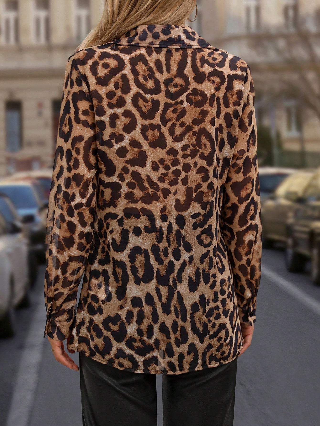 Camisa Manga Longa Animal Print Bella