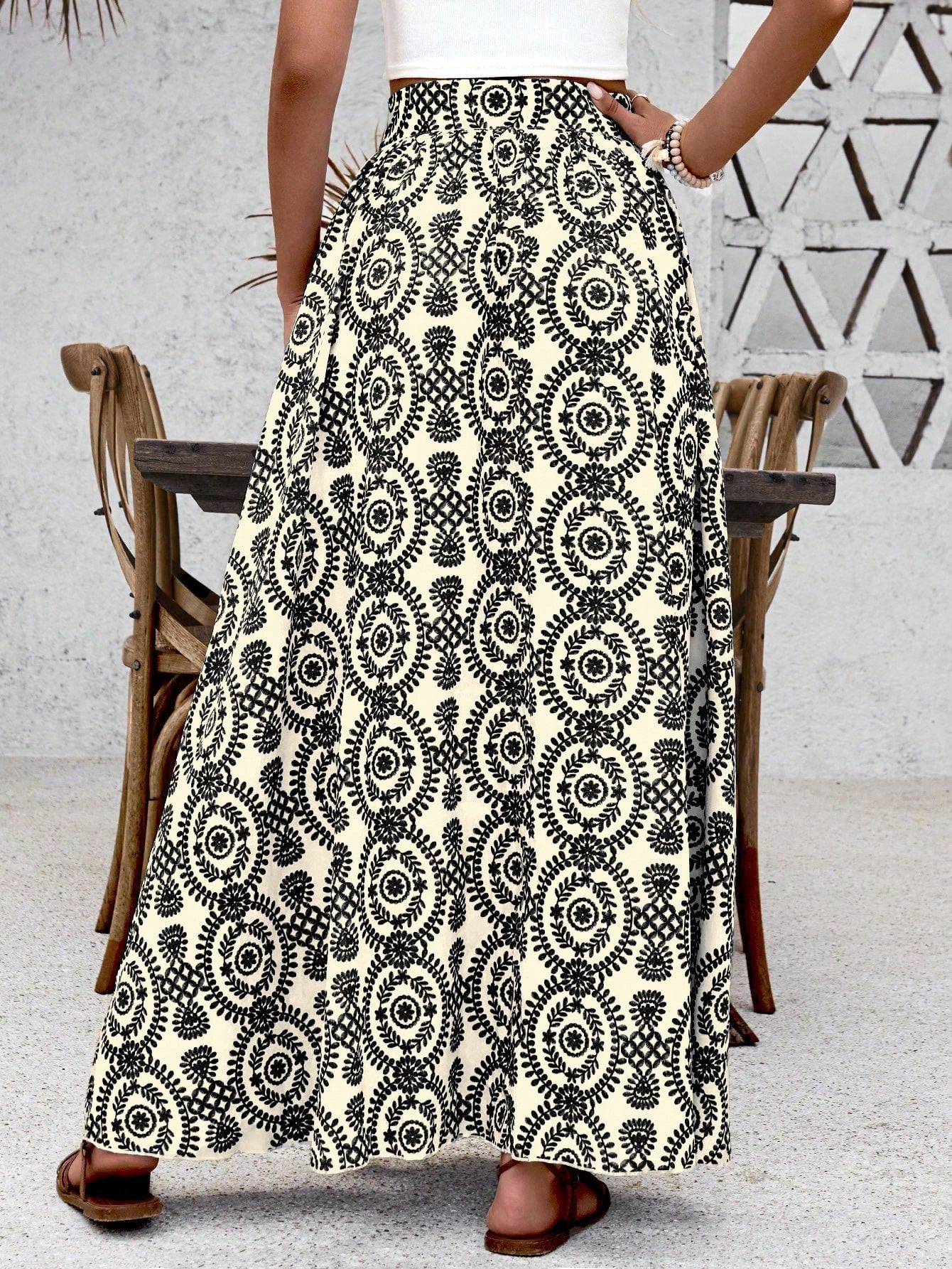 Saia Longa Estampada Ester