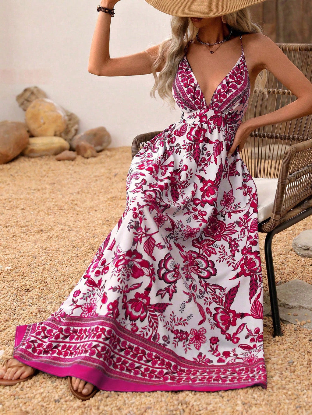 Vestido Longo Estampa Floral Diva