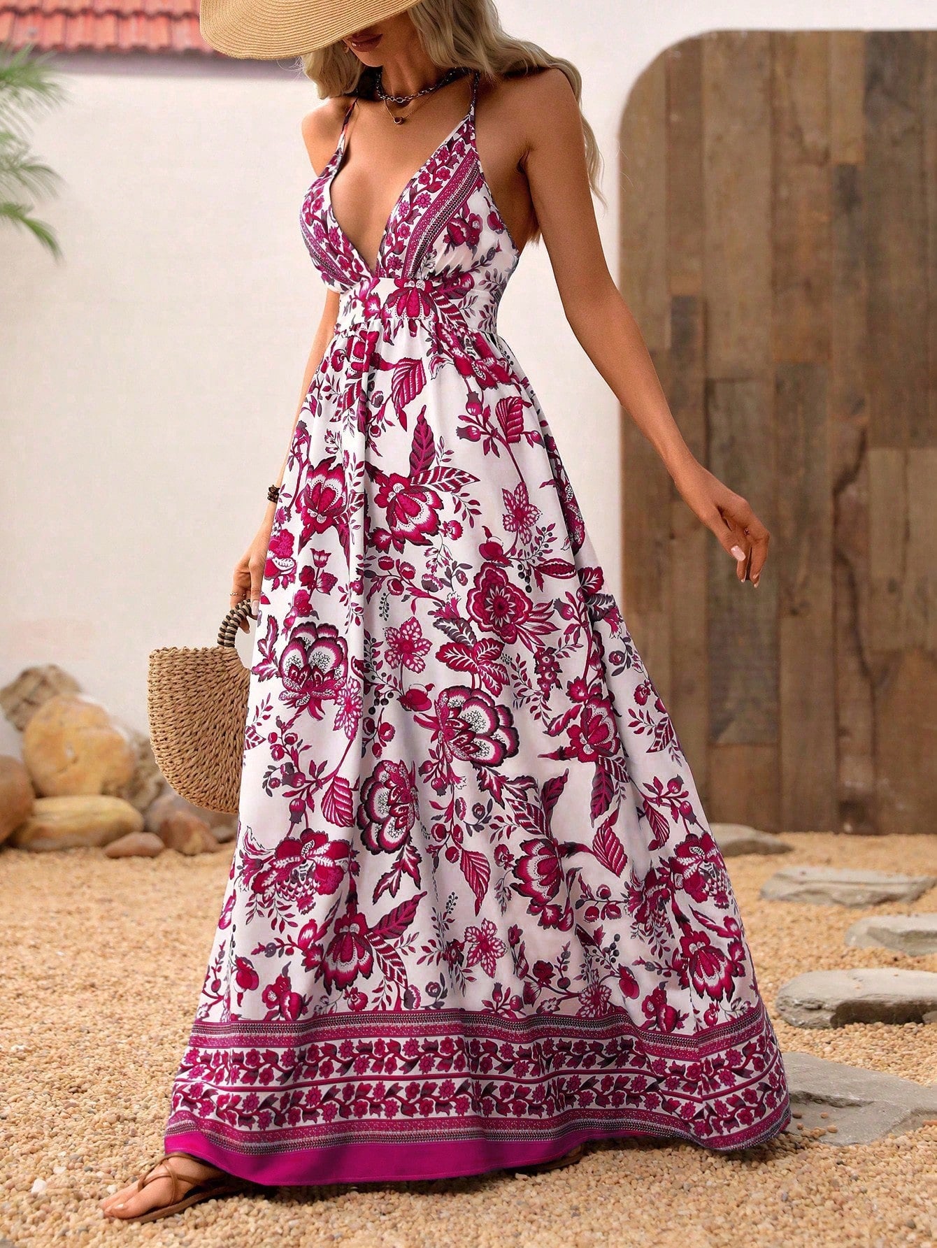 Vestido Longo Estampa Floral Diva