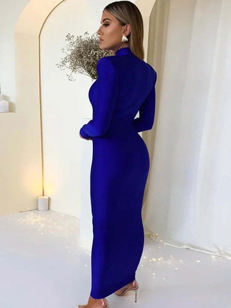 Vestido Midi Manga Comprida Tubinho Gabi