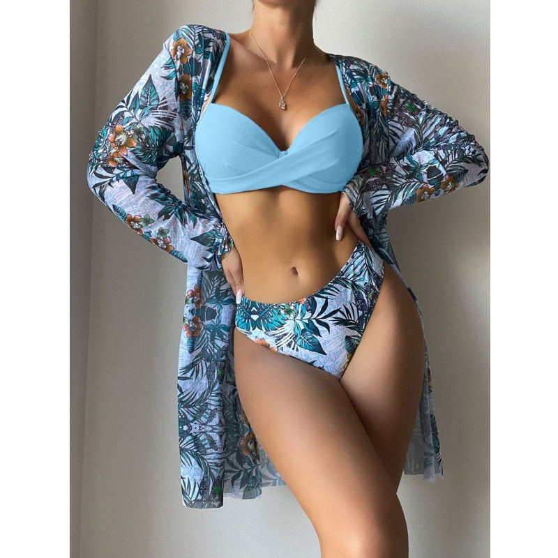 Biquíni Cintura Alta + Saída de Praia