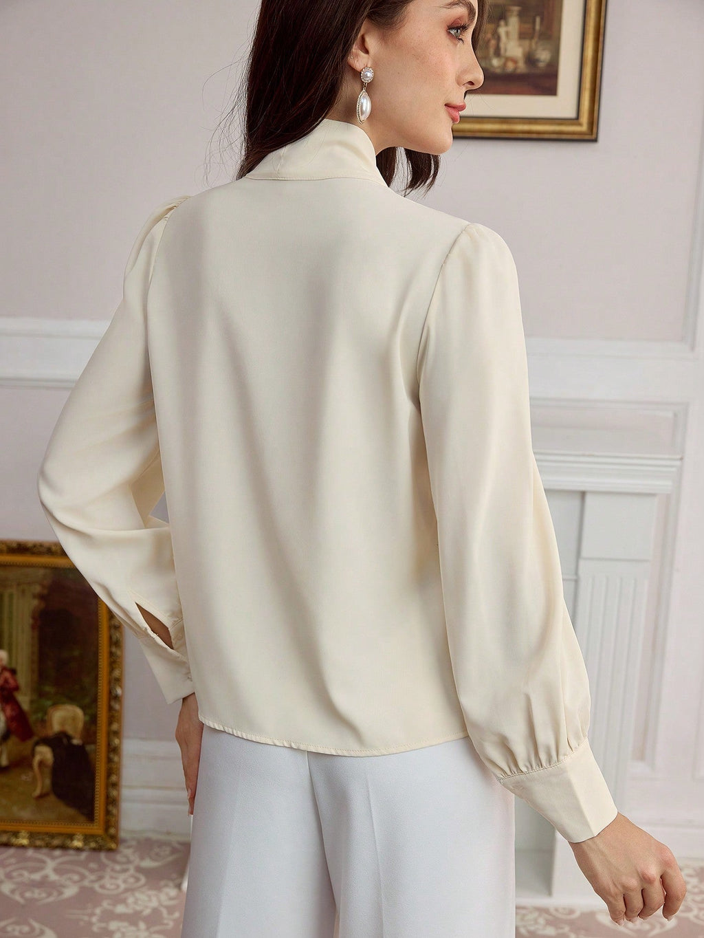 Blusa de Manga Comprida com Detalhes Flavia