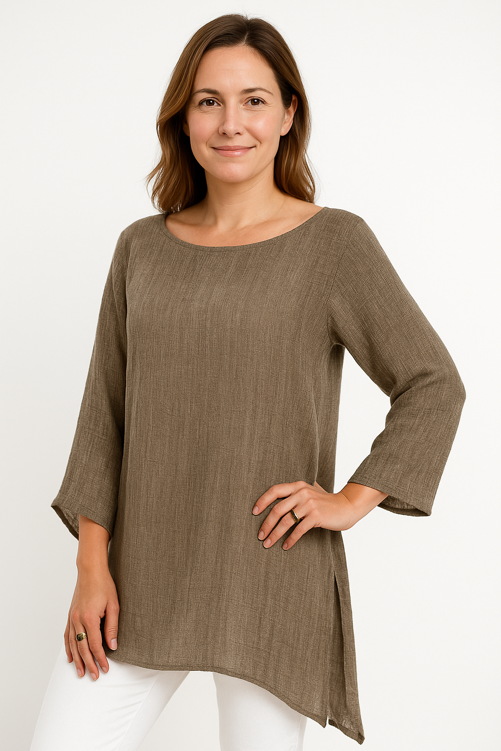 Blusa de Linho Meia Manga Diva