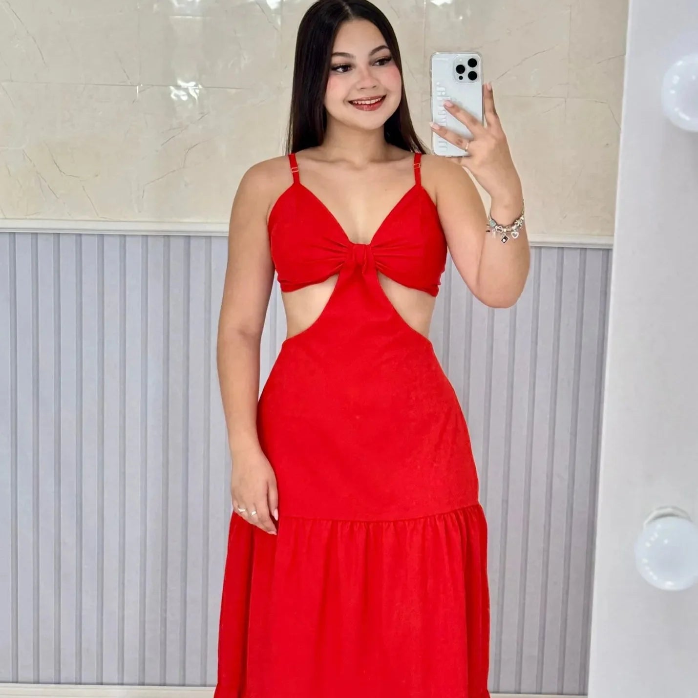 Vestido Longo Com Aberturas Bela