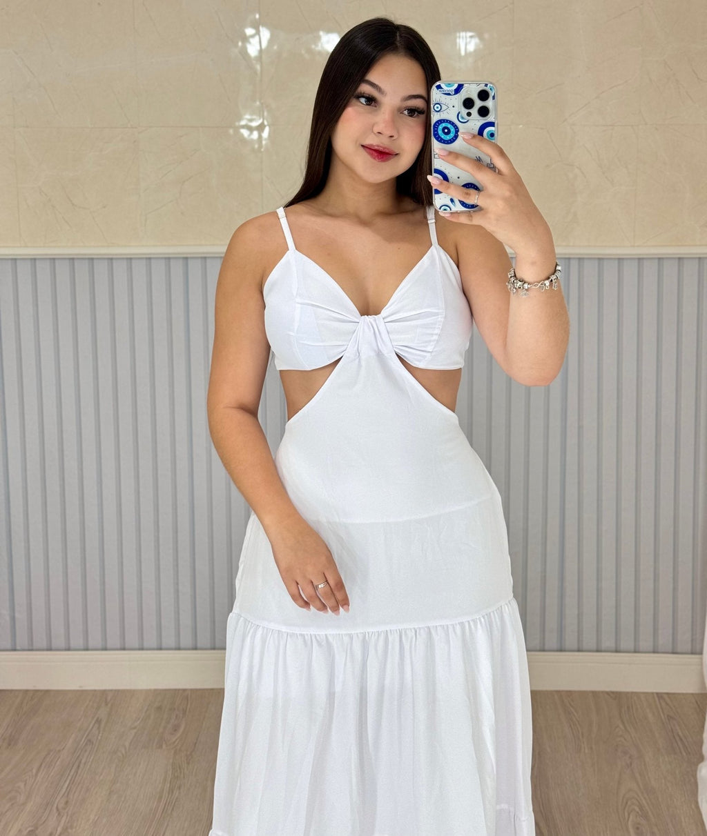 Vestido Longo Com Aberturas Bela