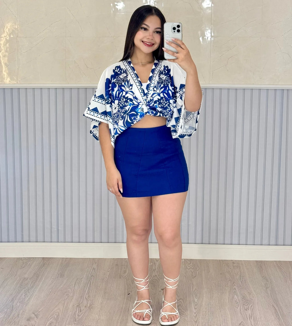 Shorts Saia Bengaline Encanto